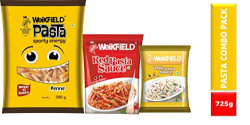 Weikfield Penne Pasta Combo Pack, 500g with Free Red Pasta Sauce, 200g and White Pasta Sauce, 25g