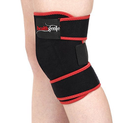 Healthgenie 14752 Adjustable Knee Support with Free Size Fits Most (Black)