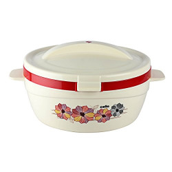 Cello Flip Top Plastic Casserole with Lid, 850ml, Mop Red