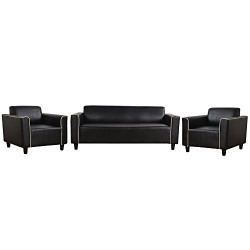 Furny Kinaya Sofa Set 3 + 1 + 1 (Black)
