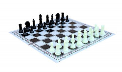 StonKraft Tournament Chess Foldable Chess Game Set with Plastic Staunton - 11.75'' X 11.75''