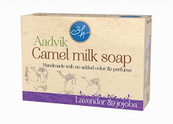 Aadvik Camel Milk Soap with Lavender and Jojoba Essential Oils, 100g