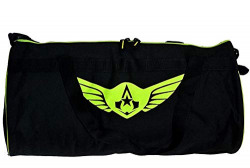 AUXTER Polyester Large Black Gym Bag with Zip Closure (49x23x23cm)