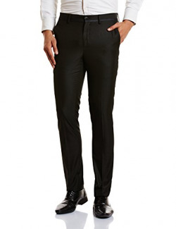 Excalibur by Unlimited Men's Slim Formal Trousers (8907542686803_400016627428_34_Black)
