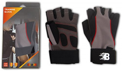 Burn Training Gloves, Large (Black/Brown)