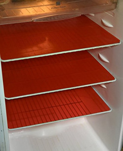 Kuber Industries™ Refrigerator Drawer Mat/Fridge Mat/Multipurpose Mat Set of 6 Pcs (13 * 19 inches) (Red) Code-VA62701