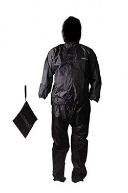 Rediant AIR00CT101 Rain Suit with Carry Bag Raincoat (Black)