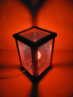 Wooden Bed Side mesh Lamp
