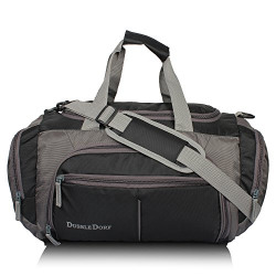 Dussle Dorf Polyester 45 Liters Black and Grey Travel Duffle Bag