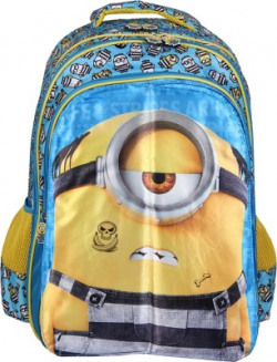 Despicable Me Minion Blue & Yellow Flap 16 inch Backpack(Blue, Yellow, 16 inch)