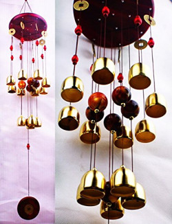 Paradigm Pictures Feng Shui Wind Chime for Bedroom Brass Bell Wind Chimes for Bedroom Home Positive Energy Balcony Bedroom (Brass 13 Bell)