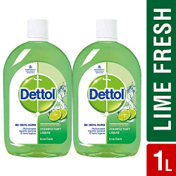 Dettol Disinfectant Multi-Purpose Liquid Lime Fresh- 500 ml(Pack of 2)
