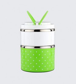 SignoraWare Easy Mate Stainless Steel 2 Tier Lunch Box, Green