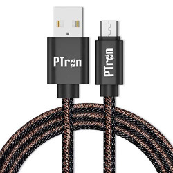 PTron Indigo USB to Micro USB Data Cable - 3.28 Feet (1 Meter) - (Black)