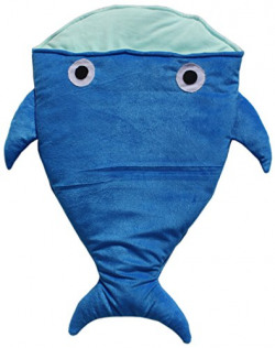 Amardeep Baby Fish Sleeping Bag Cum Baby Carry Bag, Blue