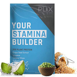 Plix Cardio Vegan Post Workout Plant Protein, Coconut Chocolate Flavour, Antioxidants, Probiotics, 20 Grams Plant Protein, 550 Mg Electrolytes
