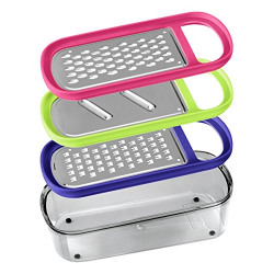 Primeway® Metaltex Rap Box 3 Grater with Container, Assorted