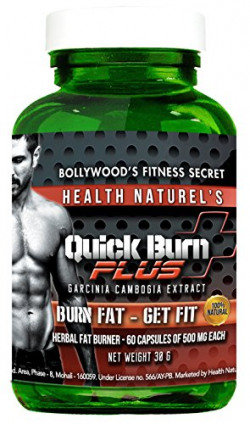 Health Naturel's Quick Burn Plus Garcinia Cambogia 100% Natural - 60 Capsules