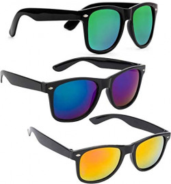ELLIGATOR UV Protected Wayfarer Men's Sunglasses Combos Set of 3 (3, Multicolour)