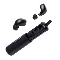 Red Lemon Fusion T500 Wireless Bluetooth Earbud with Charging Case and one Touch Control (Black)