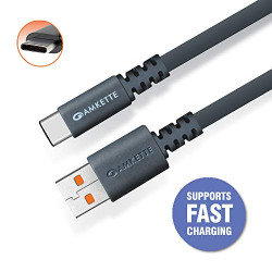 Amkette Charge Pro Long Type C to USB A Cable - (4.92 Feet) (1.5 Meters) - (Grey)
