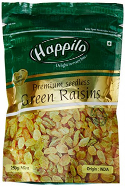 Happilo Premium Seedless Green Raisins, 250g
