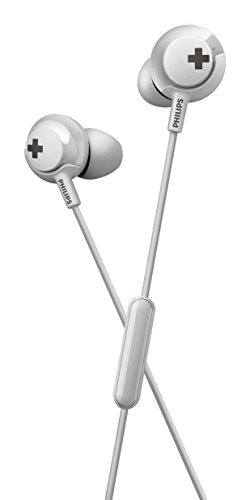 Philips Bass+ SHE4305 Headphones with Mic (White)