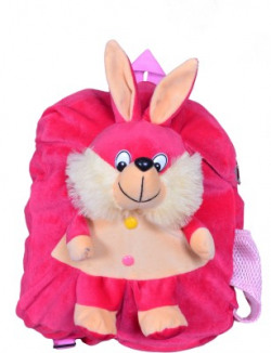 stuffed toy Design Kids Play School Bag for 2 to 8 Years Child School Bag  - 20 cm(Pink)