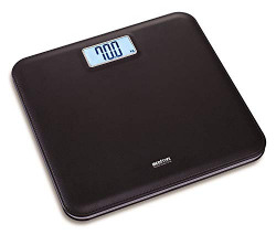 MEDITIVE Abs Leather Look Fiber Body Digital Human Weighing Scale (Black, 12-180 Kg)