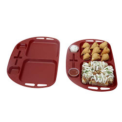 SimpArte Snack Tray - Set of 2, Red