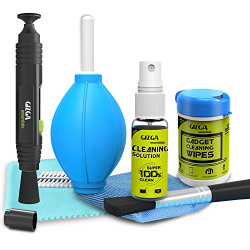 Gizga Essentials Professional Lens Pen Cleaning Pro System + 6-in-1 Cleaning Kit + Professional Wipes for Cameras and Sensitive Electronics