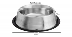  Pet Wholesale Dog Feeding Stainless Steel Bowl for Small Dogs