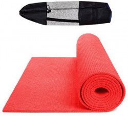 Quick Shel 100%EVA Eco Friendly Mat, Exercise & Gym Mat With Bag Red 6 mm Yoga Mat