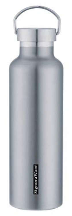 Signoraware Marina Stainless Steel Vacuum Flask Bottle, 1 Liter, Silver