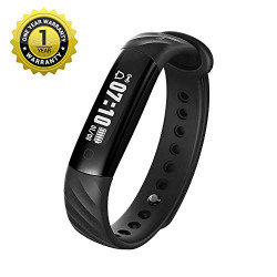 MevoFit Slim Smart-Fitness-Band-Watch for Women: Sleek & Stylish Activity Tracker, Period, Ovulation Tracking (Black)