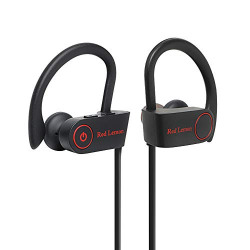 Red Lemon Bolt S180 Bluetooth Sports Stereo Wireless IPX7 Waterproof Headphone (Charcoal Black)