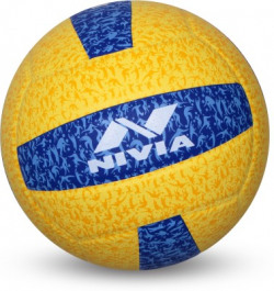 Nivia G 20-20 Volleyball - Size: 4(Pack of 1, Yellow, Blue)