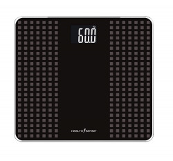  HealthSense PS 117 Digital Personal Body Weight Scale with Step-On Technology (Black/Grey)