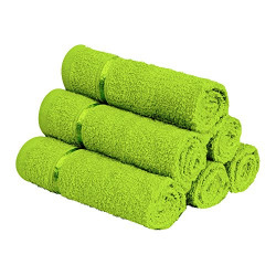 Story@Home 100% Cotton Soft Towel Set of 6 Pieces, 450 GSM - 6 Face Towels - Green