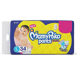 MamyPoko Pants Standard Diapers, Large (Pack of 34)