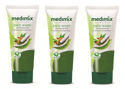 Medimix Ayurvedic Face Wash with 6 Essential Herbs For Pimple Free, Soft and Glowing Skin, 100 ml (Pack of 3)