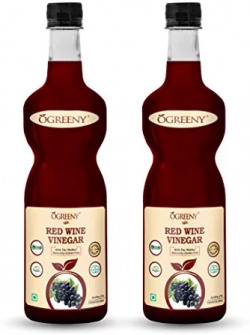 OGREENY Organic Non-Alcoholic Red Wine Vinegar (750 ml) - Pack of 2