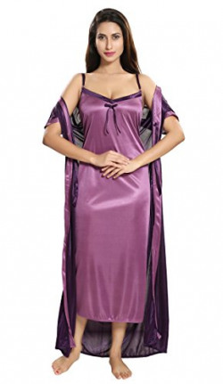 TWO DOTS Women's Nightdress (Set)(NWTN005_Light Purple_Free Size)