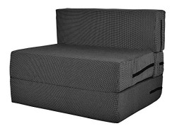 ComfyBean - 1 Seater - Space Saving Furniture - Foldable - Sofa Cum Bed - 3 Ft X 6 Ft - with Removable Washable Cover - (Dark Grey)