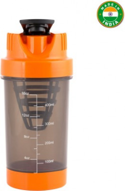 HAANS Mini Gym 500 ml Shaker(Pack of 1, Orange)