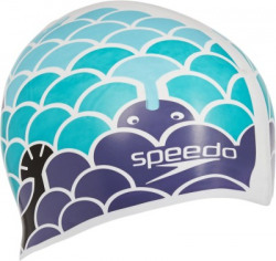 Speedo Unisex-Junior Slogan Print Swimming Cap(Multicolor, Pack of 1)