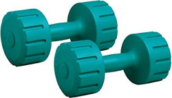 Aurion Set of 2 PVC Dumbbells Weights Fitness Home Gym Exercise Barbell for Women & Men’s Fix Dumbbell Set (Olive Green, 1 Kg X 2)