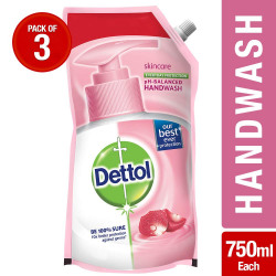  Dettol Skincare Liquid Soap Refill - 750 ml (Pack of 3)