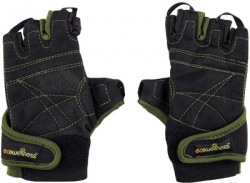 Ecowellness QW-93 Gym & Fitness Gloves(Black, Green)