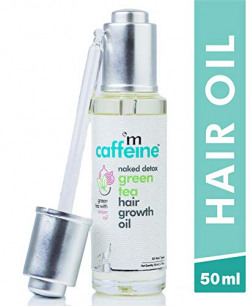 mCaffeine Naked Detox Green Tea Hair Oil | Hair Growth | Onion Oil with 12 Essential Oils | All Hair | Mineral Oil Free | 50 ml